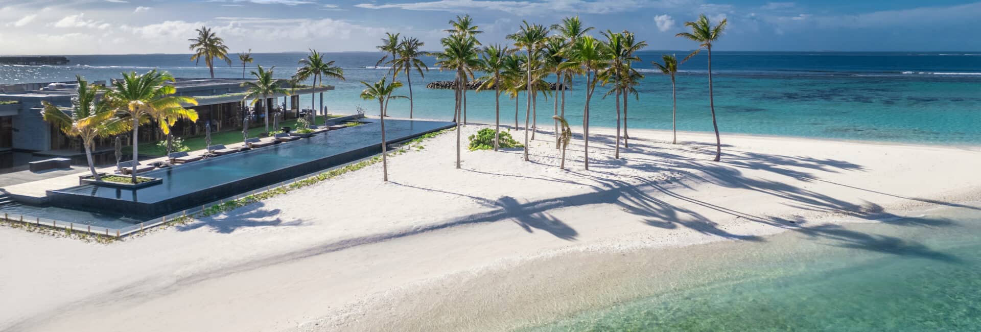 Alila Kothaifaru Maldives - Infinity Pool Aerial Shot