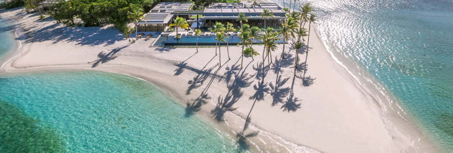 Alila Kothaifaru Maldives - Infinity Pool & Seasalt Aerial Shot