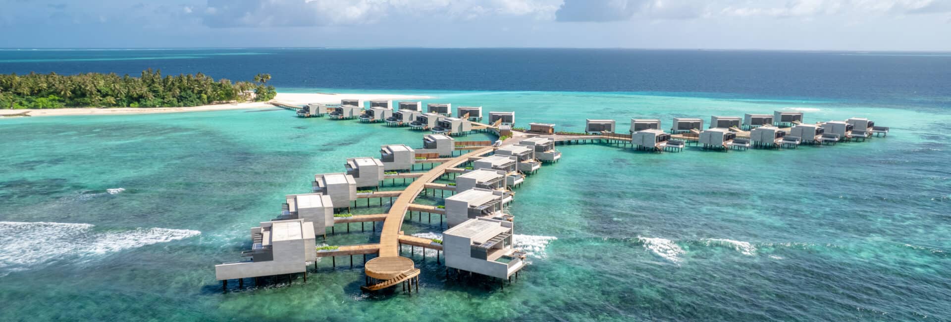 Alila Kothaifaru Maldives - Water Villa Aerial Shot