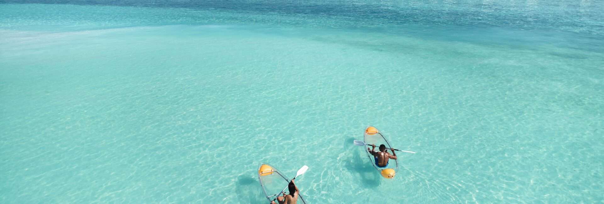 Jumeirah Maldives_High_resolution_300dpi-Jumeirah Maldives - Island Lagoon, Glass Kayak- Aerial View