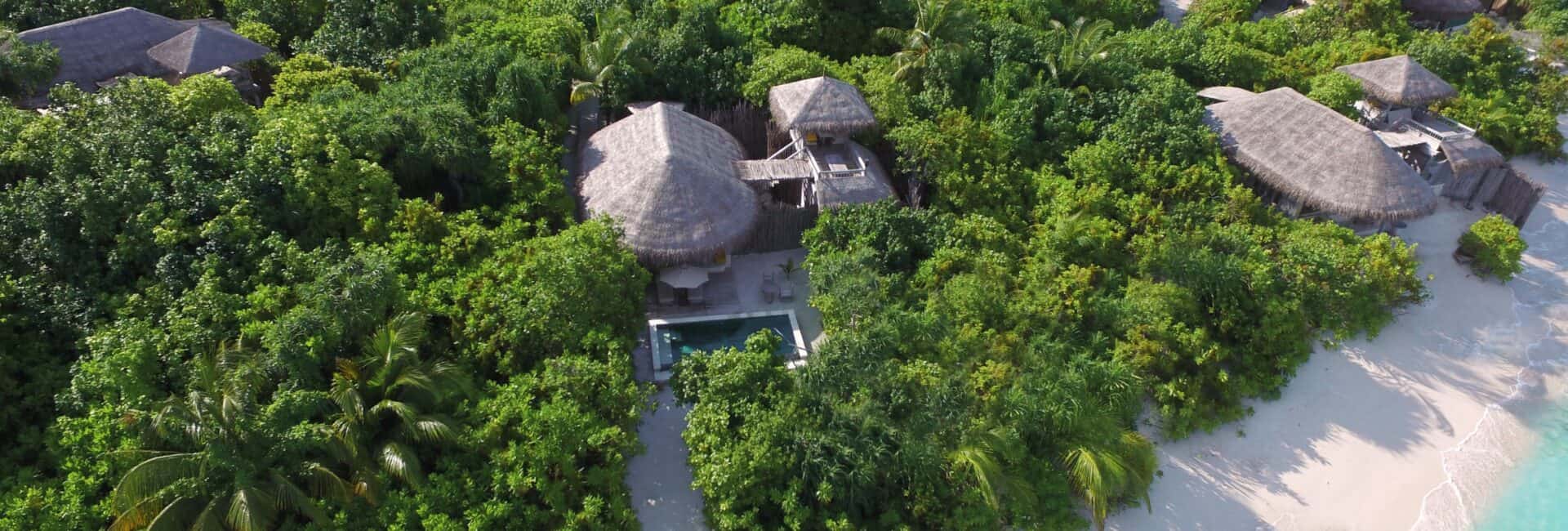 Six Senses Laamu _Ocean_Beach_Villa_with_Pool_Aerial_view