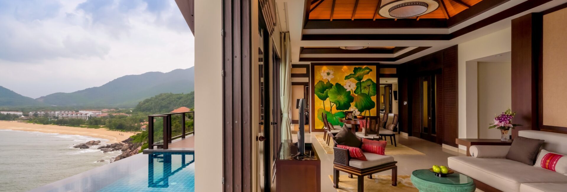 Banyan Tree Lang Co Vietnam/ Bedroom living area with view